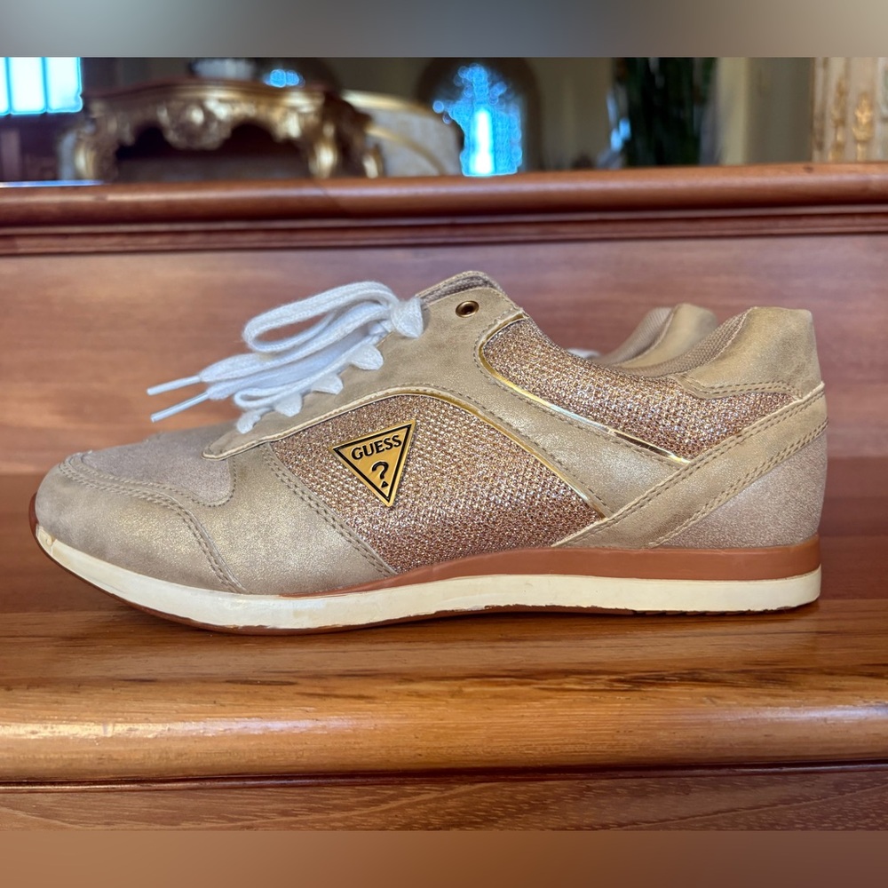GUESS - Metallic Gold Sneakers - New Without Tag - Size 10